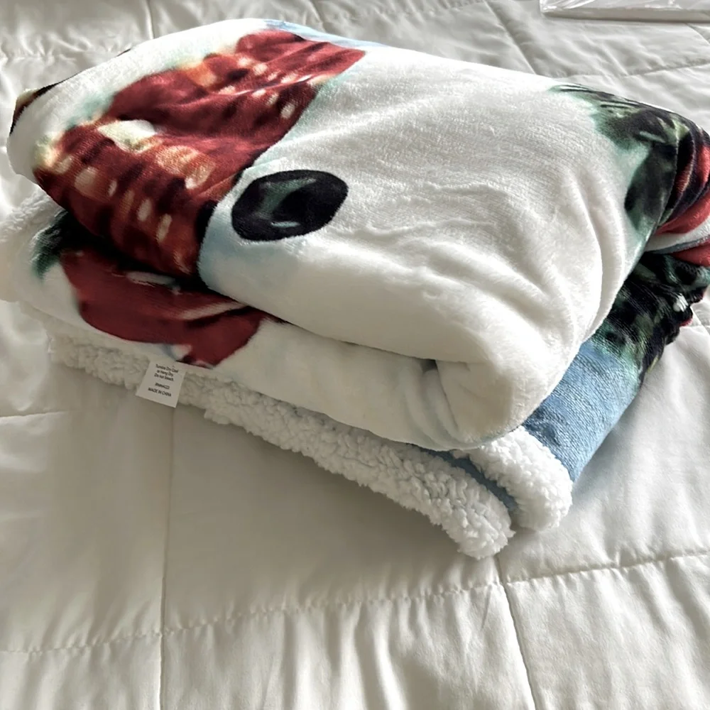 NWOT Xmas Snowman Blanket